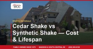 Cedar Shake vs Synthetic Shake — Cost & Lifespan