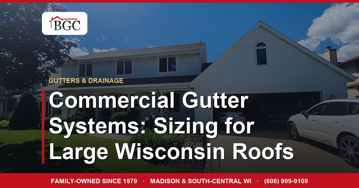 Commercial Gutter Systems: Sizing for Large Wisconsin Roofs