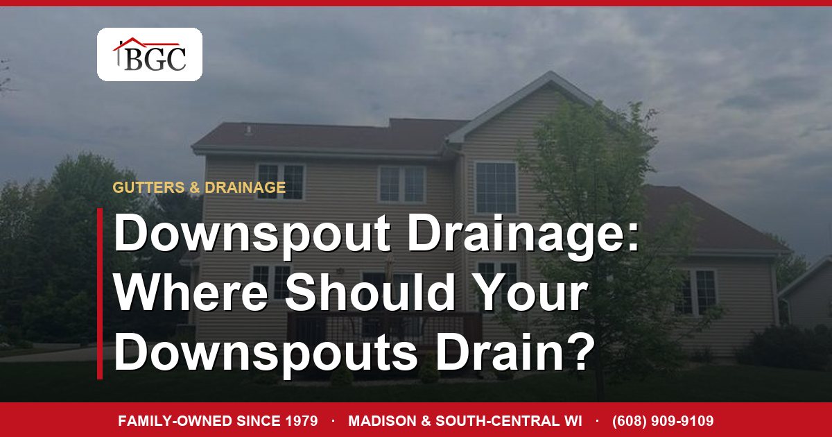 Downspout drainage guide for Madison WI homes