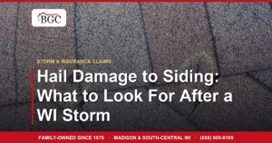 Hail Damage to Siding: What to Look For After a WI Storm