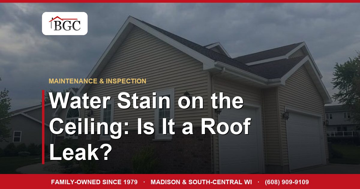 Water Stain on the Ceiling: Is It a Roof Leak?